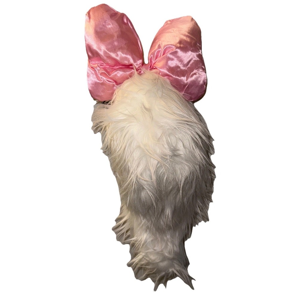 Disney Parks Aristocats Marie Plush Tail Costume Furry Large Pink Satin Bow NWT